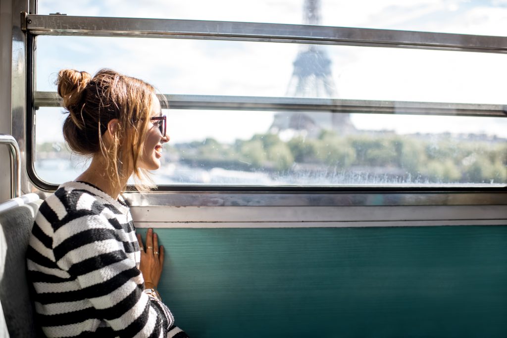 girl on Paris metro